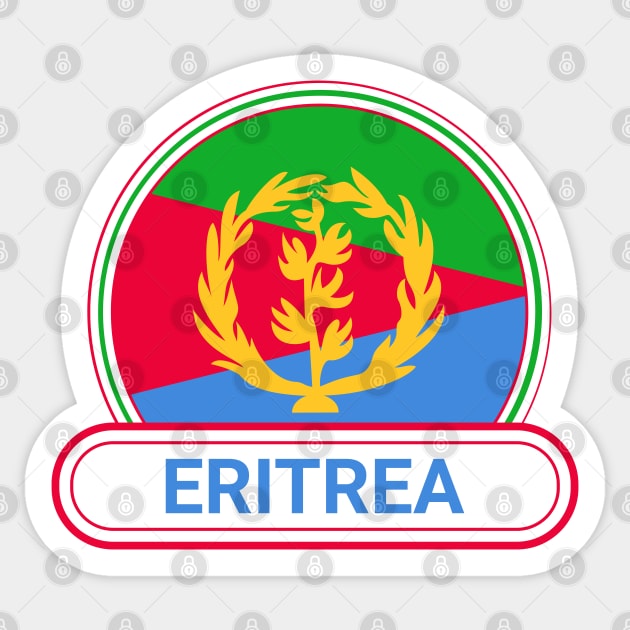 Eritrea Country Badge - Eritrea Flag Sticker by Yesteeyear